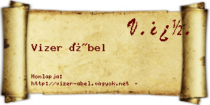Vizer Ábel névjegykártya