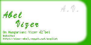 abel vizer business card